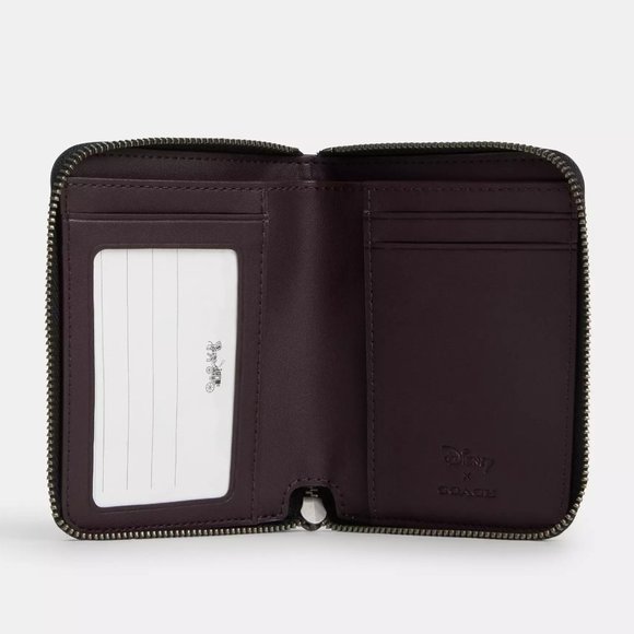 🐭 Disney X Coach Small Zip Around Wallet With Holiday Print - Picture 3 of 10